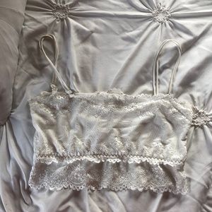 White bandeau/crop top